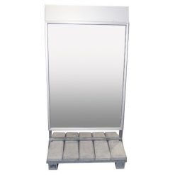 Utomhusskylt med betongfot